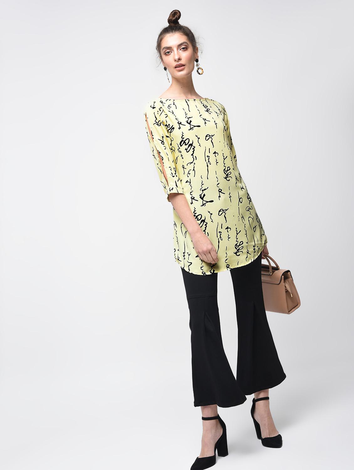 printed boat neck tunic - 15279243 - Zoom Image - 4