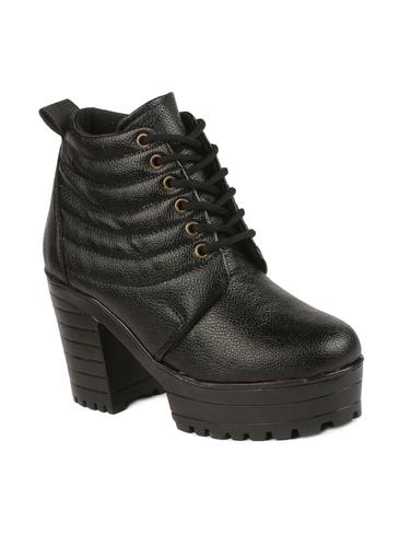 black pu laceup boots - 15279773 - Very Small Image - 1