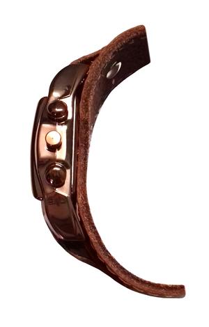 classic analog brown colour genuine leather strap watch for men - 841b-1 - 15279900 - Standard Image - 2