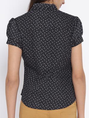 black cotton printed shirt - 15280300 - Standard Image - 3