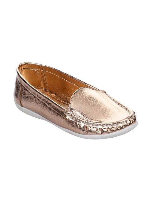 pink faux leather slip on loafers - 15280422 - Standard Image - 1