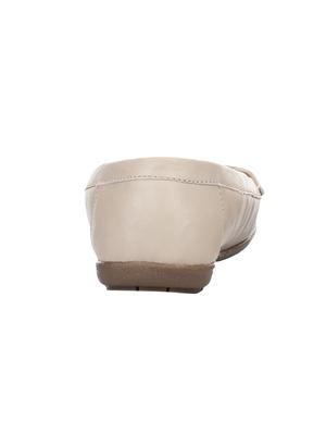 beige faux leather slip on loafers - 15280423 - Standard Image - 3