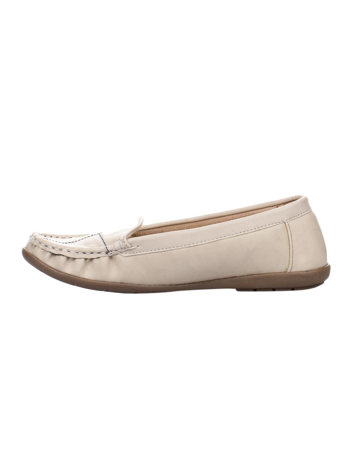 beige faux leather slip on loafers - 15280423 - Zoom Image - 2