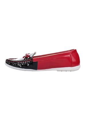 black faux leather slip on loafers - 15280426 - Standard Image - 2