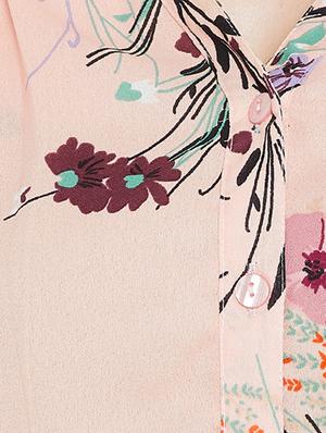 floral shirt high-low tunic - 15280886 - Standard Image - 4