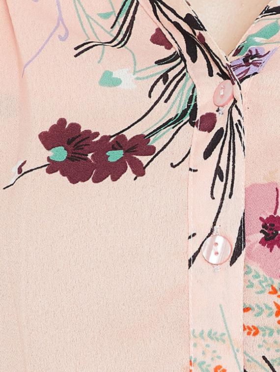 floral shirt high-low tunic - 15280886 - Zoom Image - 4