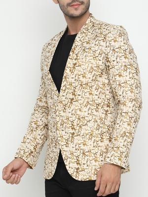 beige cotton casual blazer - 15282047 - Standard Image - 2