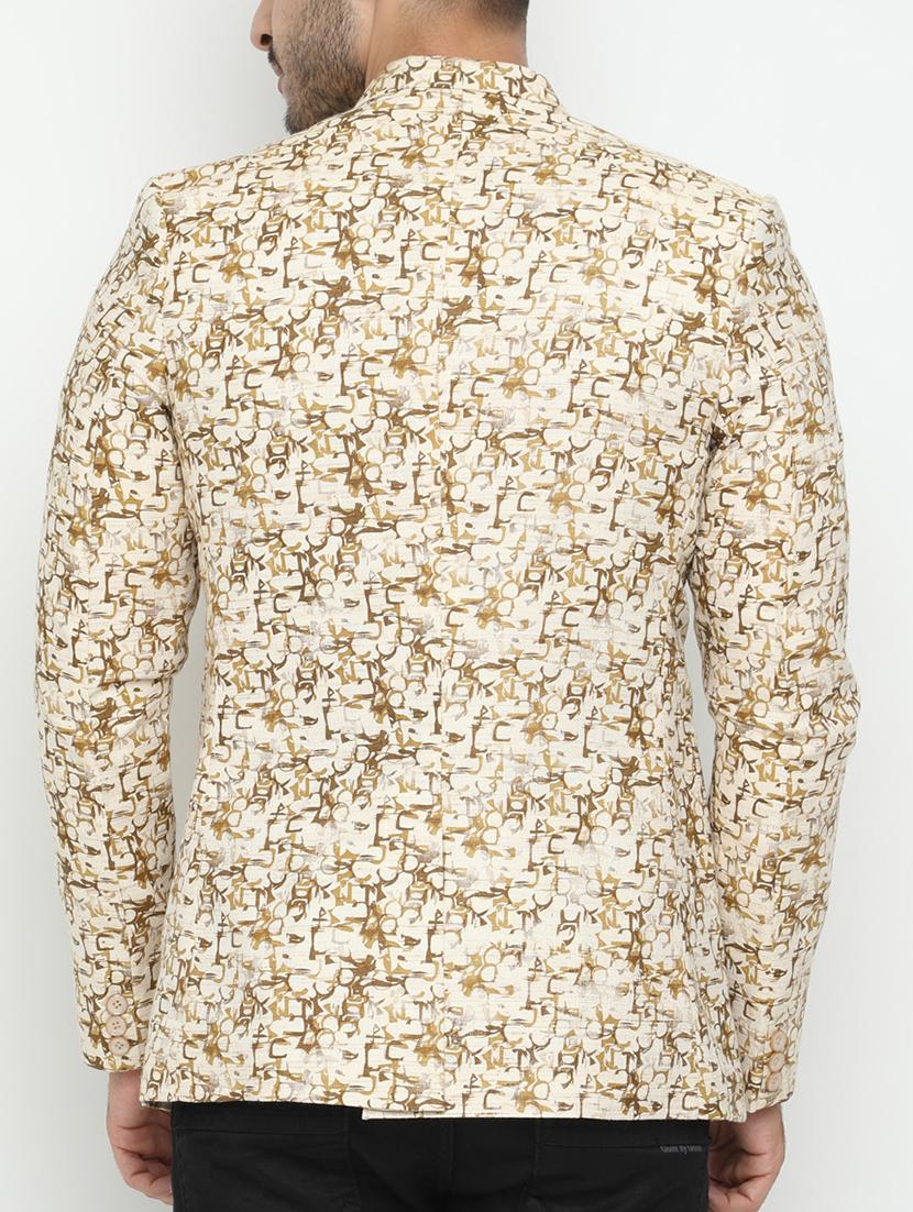 beige cotton casual blazer - 15282047 - Zoom Image - 3