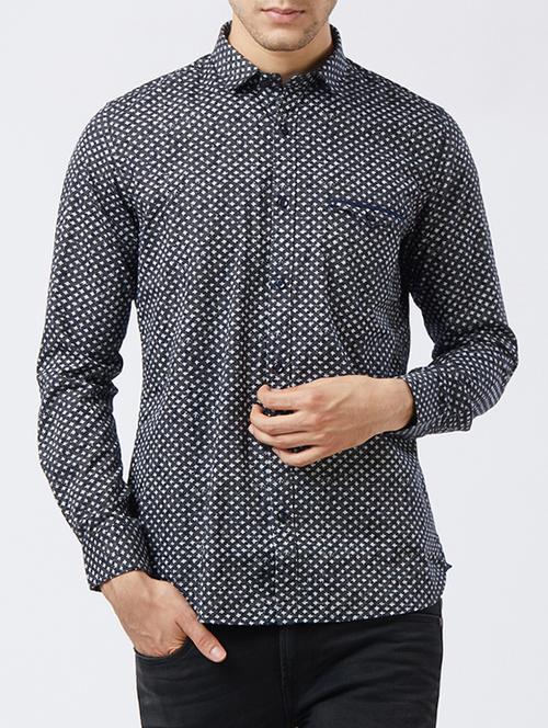 black cotton casual shirt - 15283120 - Standard Image - 1