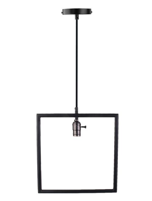 Vintage Edison lamp Rope hangingpendant , E27 Holder, Decorative, Urban Retro style Square Shape - 15283662 - Standard Image - 1