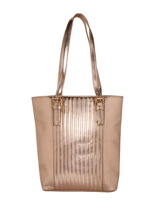 gold leatherette (pu) regular tote - 15283916 - Standard Image - 1