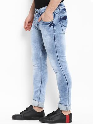 blue cotton washed jeans - 15284555 - Standard Image - 2