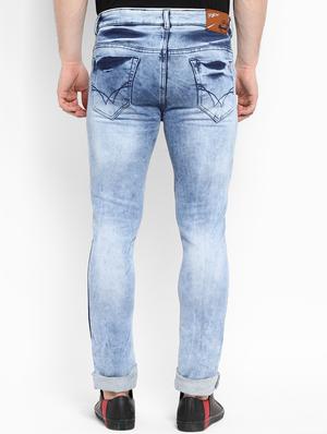 blue cotton washed jeans - 15284555 - Standard Image - 3