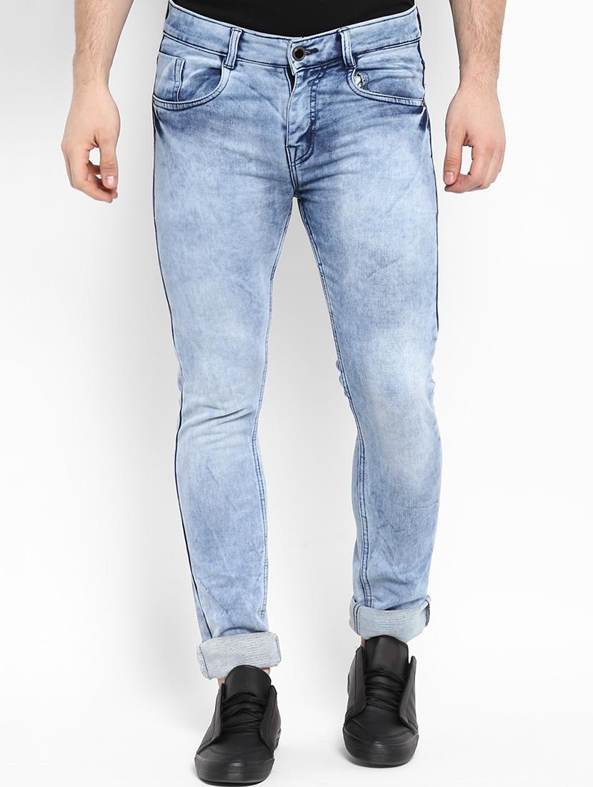 blue cotton washed jeans - 15284555 - Zoom Image - 1