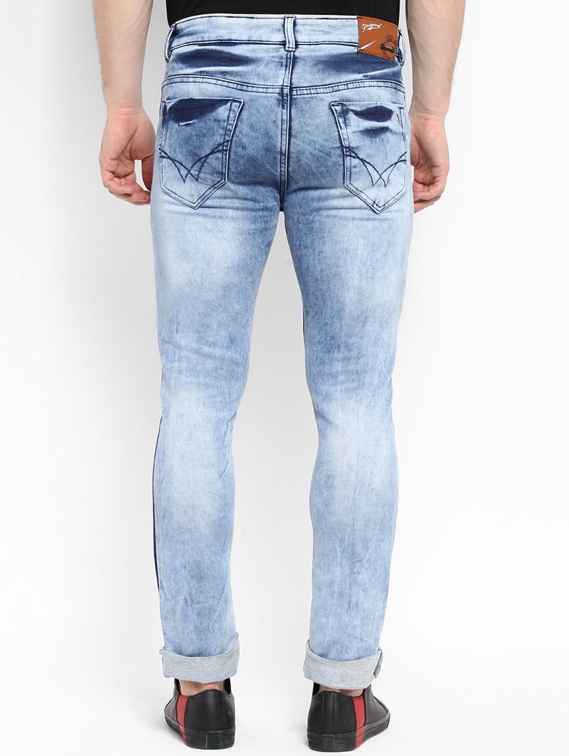 blue cotton washed jeans - 15284555 - Zoom Image - 3