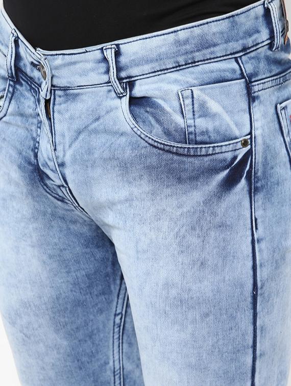 blue cotton washed jeans - 15284555 - Zoom Image - 5