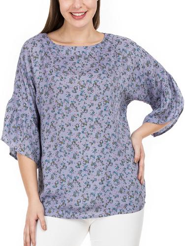 bell sleeved round neck top - 15284590 - Very Small Image - 1