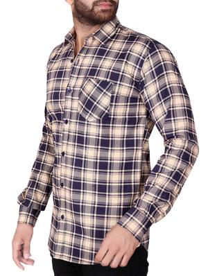 blue cotton casual shirt - 15285383 - Standard Image - 2