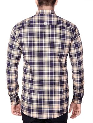 blue cotton casual shirt - 15285383 - Standard Image - 3