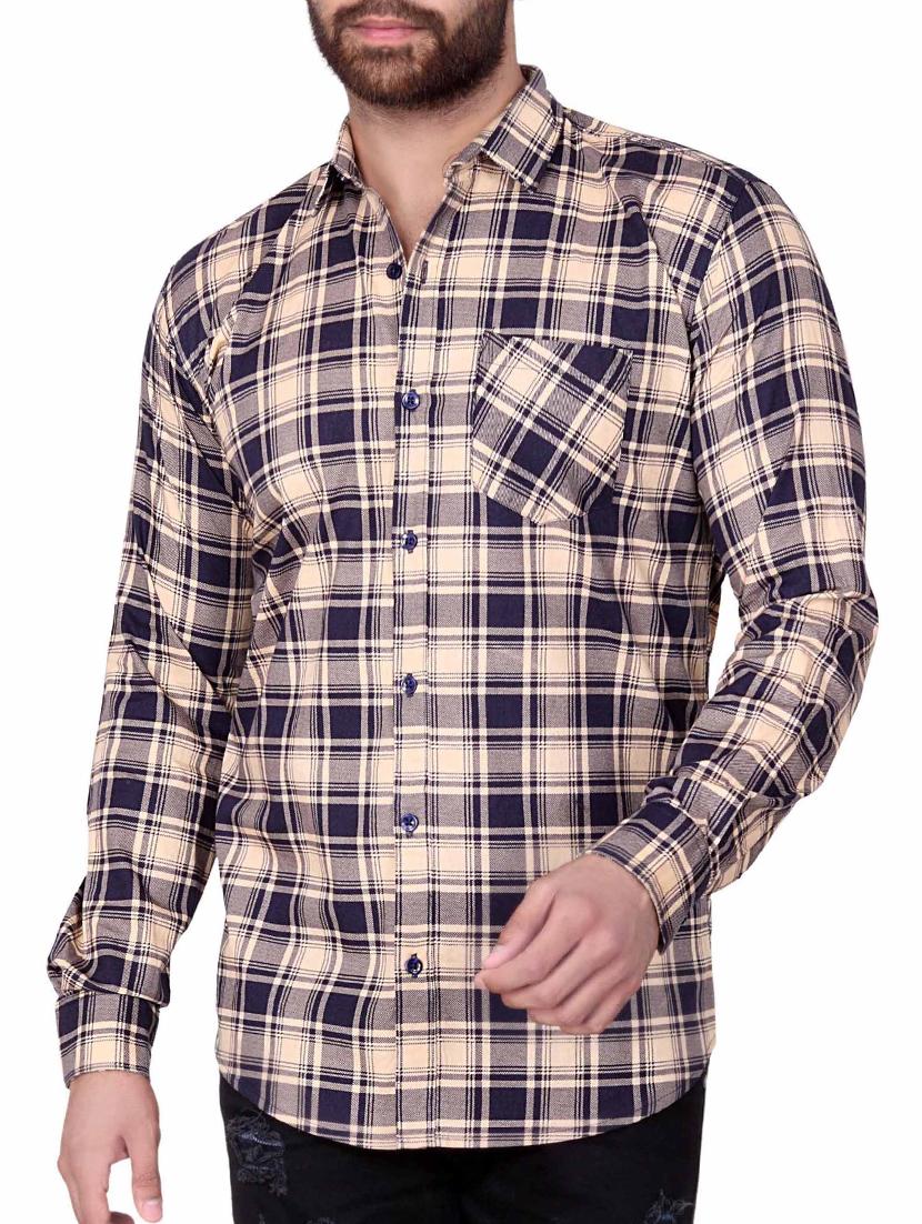 blue cotton casual shirt - 15285383 - Zoom Image - 1