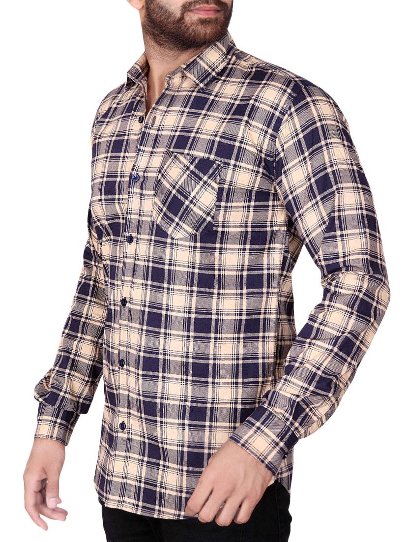 blue cotton casual shirt - 15285383 - Zoom Image - 2