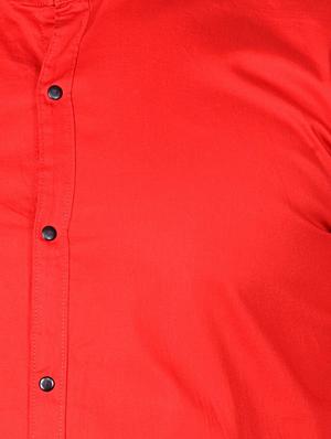 red cotton casual shirt - 15285391 - Standard Image - 4