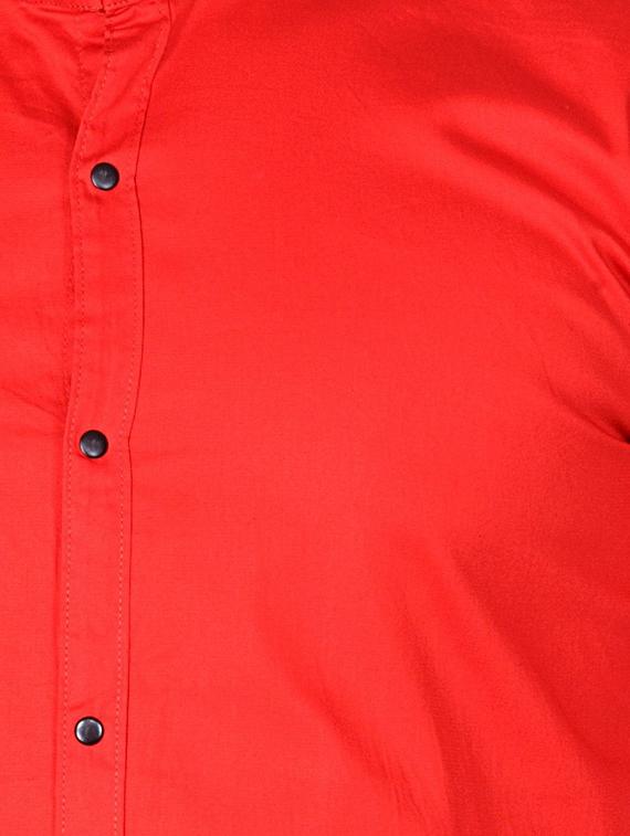 red cotton casual shirt - 15285391 - Zoom Image - 4