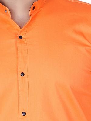 orange cotton casual shirt - 15285397 - Standard Image - 4