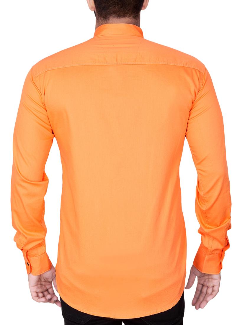 orange cotton casual shirt - 15285397 - Zoom Image - 3