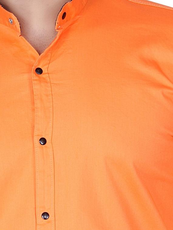 orange cotton casual shirt - 15285397 - Zoom Image - 4