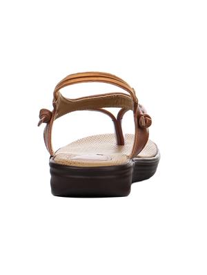 tan faux leather back strap sandals - 15285459 - Standard Image - 2