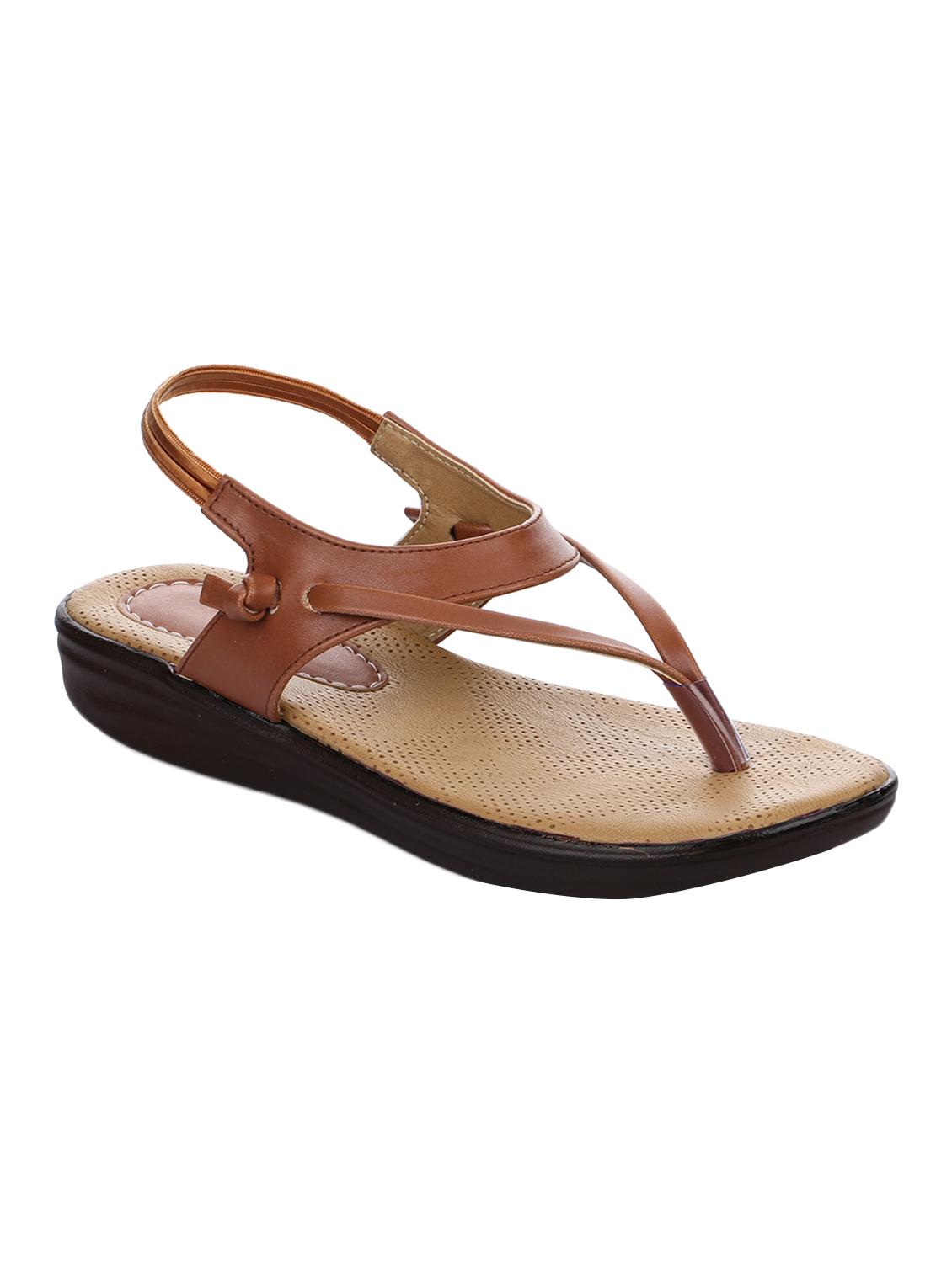 tan faux leather back strap sandals - 15285459 - Zoom Image - 1