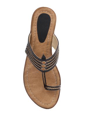 black one toe wedge - 15285474 - Standard Image - 3