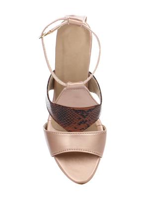 gold ankle strap sandal - 15285481 - Standard Image - 4