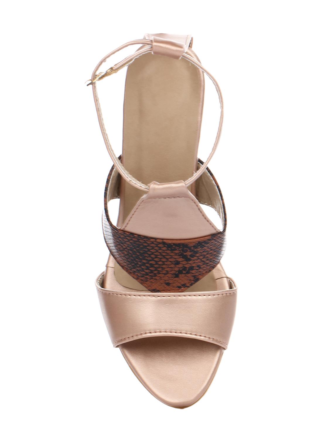 gold ankle strap sandal - 15285481 - Zoom Image - 4