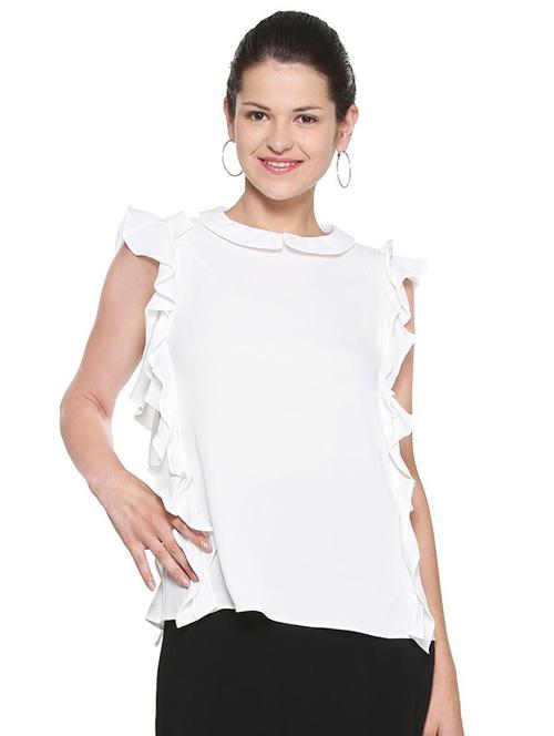 peter pan collar ruffle top - 15286300 - Very Small Image - 1