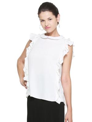 peter pan collar ruffle top - 15286300 - Standard Image - 2