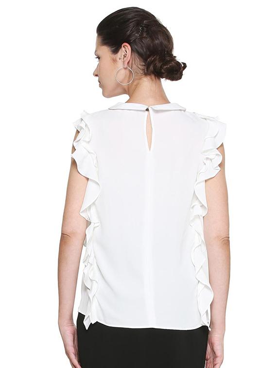 peter pan collar ruffle top - 15286300 - Zoom Image - 3