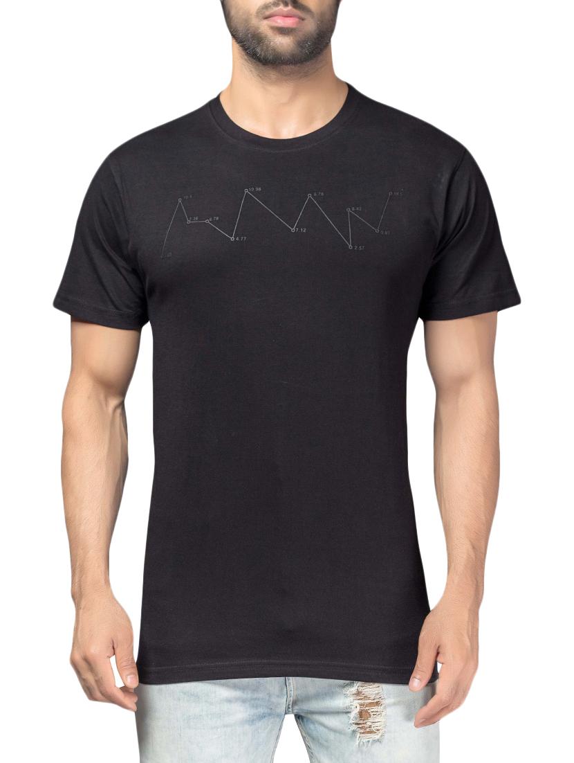 black cotton chest print t-shirt - 15286365 - Zoom Image - 1