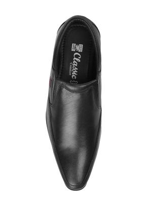 red chief black formal slip on shoes - 15286487 - Standard Image - 4