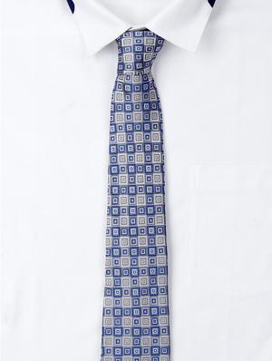 blue satin tie - 15287442 - Standard Image - 5