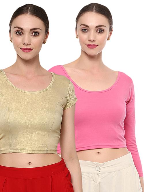 multi colored cotton combos blouse - 15287583 - Very Small Image - 1