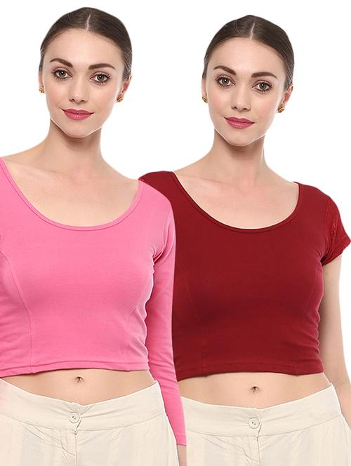 multi colored cotton combos blouse - 15287595 - Very Small Image - 1