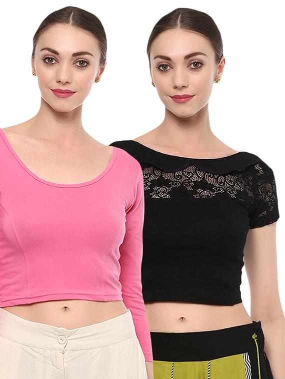 multi colored cotton combos blouse - 15287596 - Zoom Image - 1