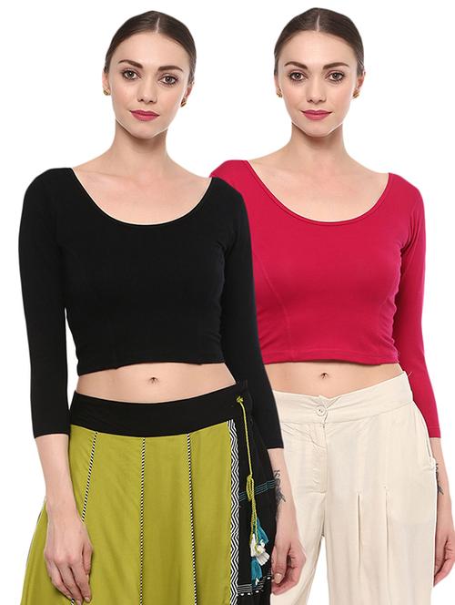 multi colored cotton lycra blouse - 15287652 - Very Small Image - 1