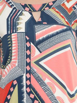 pink printed blouson crepe top - 15288486 - Standard Image - 4