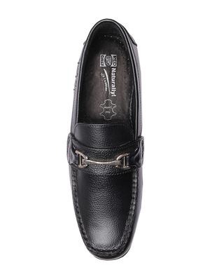 red chief black leather formal slip on - 15289400 - Standard Image - 4