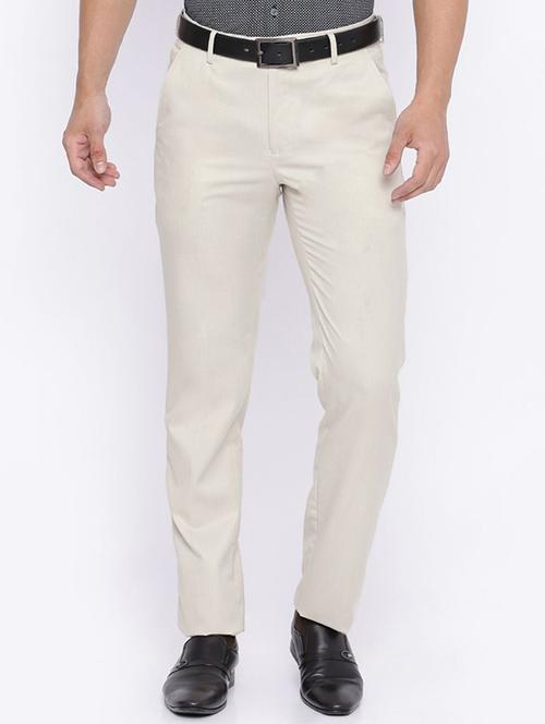 beige viscose chinos - 15290532 - Very Small Image - 1