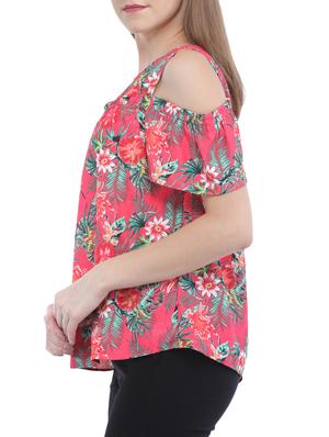 red floral printed top - 15290892 - Standard Image - 2