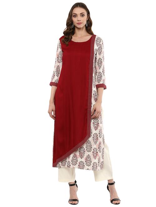 straight printed kurta - 15290913 - Standard Image - 1